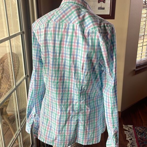 Vineyard Vines Palm Beach Plaid Chilmark Classic Button-Down Shirt - 10 - Picture 3 of 7